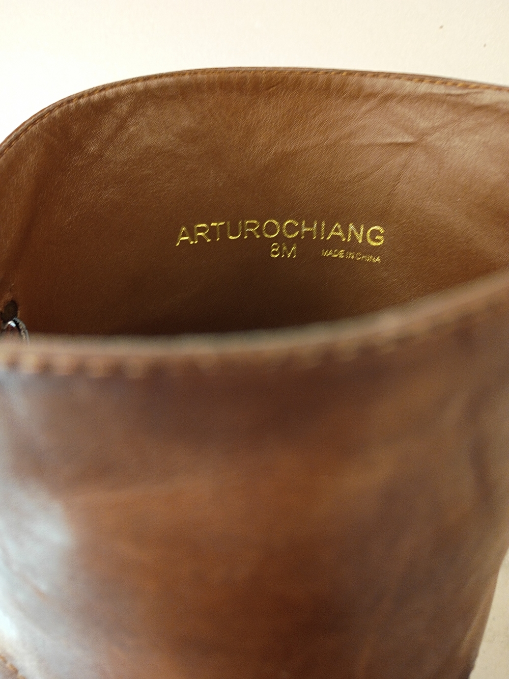 Artur Chiang Women’s Brown Leather Knee High Riding Boots Size 8 Side Zip... - Picture 9 of 9